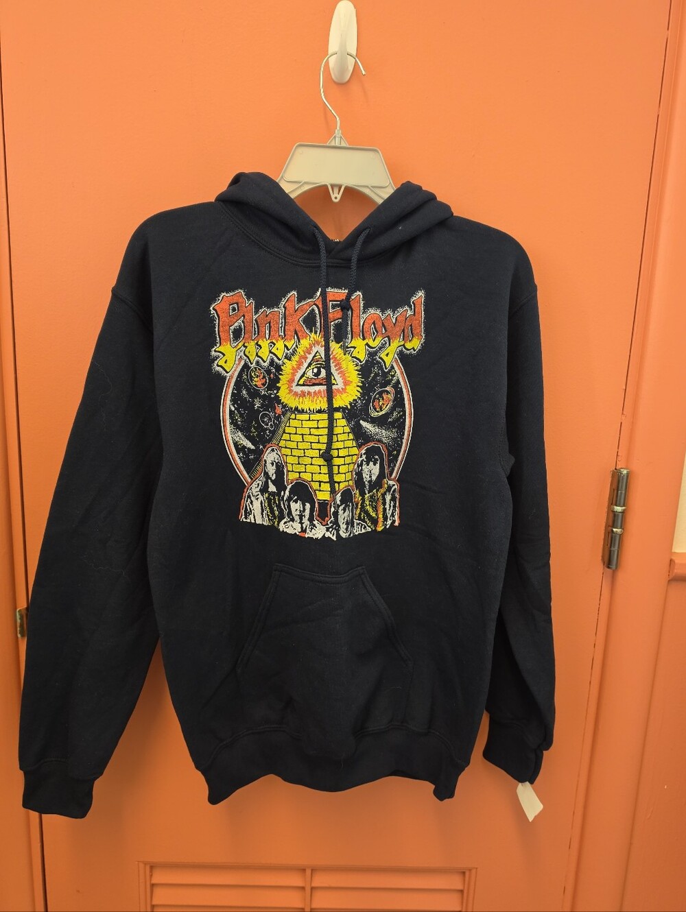 NWT Pink Floyd Adult Small Hoodie Sweatshirt English 70s Rock Band Retro Logo